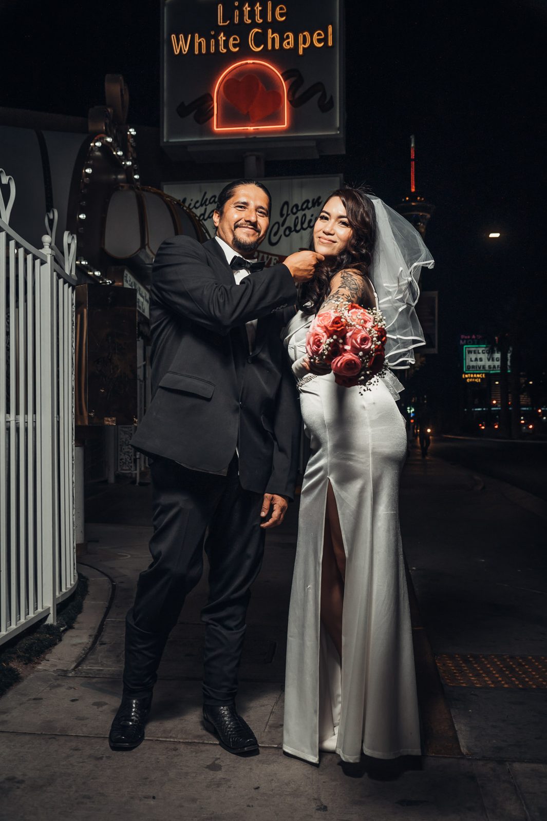 Couple at the Little White Chapel, Las Vegas